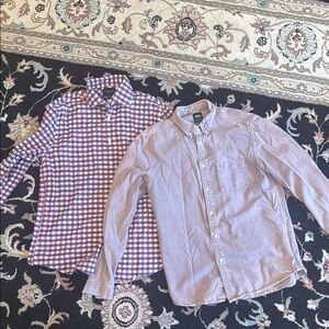 Tommy Hilfiger Red and Blue Casual Button Down Shirt
